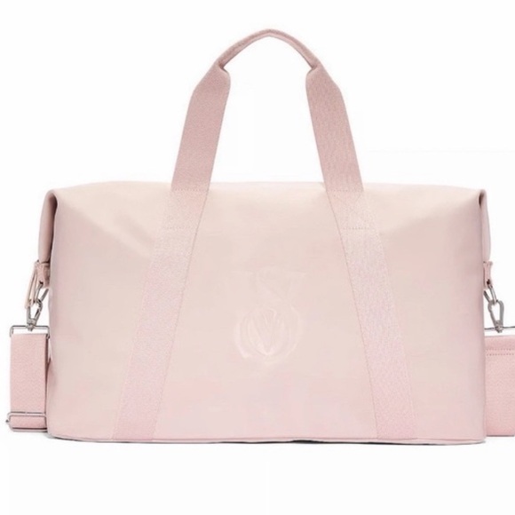 Victoria's Secret Holiday 2025 Light Pink Metallic Duffle Bag! NWT - Picture 3 of 7